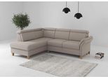 Ecksofa OTTO HOME "Glendale, L-Form", beige (taupe), B:247cm H:84cm T:193cm, 95% Polyester, 5% Polyamid, Sofas, Ecksofa, inkl. Kopfteilverstellung, wahlweise mit Vorziehsitz und Bettkasten