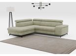 Ecksofa COTTA "Emma L-Form, B: 262 cm", grün, B:262cm H:97cm T:215cm, Sofas, Ecksofa, mit Kopfteilverstellung, optional Schlaffunktion & Bettkasten
