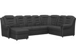 Wohnlandschaft HOME AFFAIRE "Boston U-Form", schwarz, B:333cm H:102cm T:216cm, 64% Polyurethan, 25% Polyester, 11% Baumwolle, Sofas, Wohnlandschaft, mit hoher Rückenlehne, wahlweise mit Schlaffunktion & Stauraum