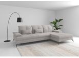 Ecksofa SIT & MORE "Amica, L-Form, inkl. Sitztiefenverstellung & Armteilverstellung", silber, B:279cm H:90cm T:185cm, 90% Polyester, 10% Polyamid, Sofas, Ecksofa, wahlweise mit Schlaffunktion, Bettkasten und Kopfteilverstellung