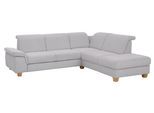 Ecksofa HOME AFFAIRE "Dalia L-Form", silber, B:256cm T:221cm, Luxus-Microfaser Florence (100% Polyester);Luxus-Microfaser weich (90% Polyester, 10% Polyamid);Webstoff (100% Polyester), Sofas, Ecksofa, mit Federkernpolsterung, wahlweise mit Schlaffunktion, Bettkasten