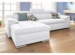 Ecksofa SIT & MORE "Top Andiamo L-Form", weiß, B:270cm H:93cm T:165cm, Kunstleder SOFTLUX;Struktur ( 100% Polyester), Sofas, Ecksofa, wahlweise mit Schlaffunktion, inklusive Kopfteilverstellung