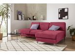 Ecksofa SIT & MORE "Clio L-Form", rot (bordeaux), B:246cm H:89cm T:165cm, Sofas, Ecksofa, optional Schlaffunktion oder Vorziehsitz und Bettkasten, Federkern