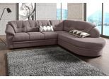 Ecksofa SIT & MORE "Savona L-Form, B: 267 cm, Couch mit Federkern, Komfortsitzhöhe 46 cm", grau, B:267cm H:90cm T:206cm, NaturLEDER (echtes Rindsleder) in Sitz und Rücken. Korpus in passendem Kunstleder SOFTLUX bezogen;Luxus-Microfaser (100% Polyester);Struktur ( 100% Polyester);Luxus-Microfaser ALTARA NUBUCK (100% Polyester), Sofas, Ecksofa, optional mit Schlaffunktion