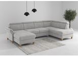 Wohnlandschaft OTTO HOME "Glendale, U-Form", grau (silber), B:321cm H:84cm T:193cm, 90% Polyester, 10% Polyamid, Sofas, Wohnlandschaft, inkl. Kopfteilverstellung, wahlweise mit Vorziehsitz und Bettkasten