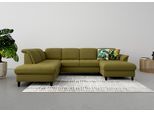 Wohnlandschaft SIT & MORE "Maggiore U-Form", grün (olive), B:312cm H:88cm T:224cm, 98% Polyester, 2% Polyamid, Sofas, Wohnlandschaft, wahlweise mit Kopfteilverstellung, Schlaffunktion und Stauraum