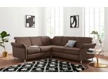 Ecksofa SIT & MORE "Darwin L-Form", braun (cognac), B:249cm H:83cm T:229cm, Sofas, Ecksofa, inklusive Federkern, wahlweise mit Kopfteilverstellung, Schlaffunktion