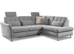 Ecksofa DIE PLANBAR "MP-IN20016 L-Form mit Kaltschaum-Polsterung", silber, B:242cm H:87cm T:116cm, 100% Polyester, Sofas, Ecksofa, optional Kopfstützen & Schlaffunktion, mit Kaltschaum-Polsterung
