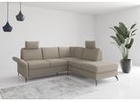 Ecksofa OTTO HOME "Rochelle", grau (taupe), B:240cm H:93cm T:216cm, 95% Polyester 5% Polyamid, Sofas, Ecksofa, wahlweise mit Schlaffunktion, Bettkasten und Armteilverstellung
