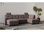 Wohnlandschaft OTTO HOME "Varese", grau (taupe), B:304cm H:91cm T:170cm, 90% Polyester 10% Polyamid, Sofas, Wohnlandschaft, wahlweise mit Schlaffunktion und Bettkasten