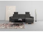 Ecksofa SIT & MORE "Quincy L-Form", grau (dunkelgrau), B:252cm H:82cm T:161cm, Sofas, Ecksofa, wahlweise mit Schlaffunktion und Bettkasten