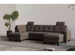 Wohnlandschaft OTTO HOME "Varese", braun (espresso), B:304cm H:91cm T:170cm, 90% Polyester 10% Polyamid, Sofas, Wohnlandschaft, wahlweise mit Schlaffunktion und Bettkasten