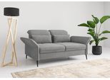 3-Sitzer SIT & MORE "Emely, inkl. Sitztiefenverstellung", grau, B:199cm H:92cm T:123cm, 100% Polyester, Sofas, 3-Sitzer, wahlweise mit Schlaffunktion, Kopf- & Armteilverstellung