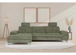 Ecksofa DIE PLANBAR "Recamiere MP-IN14007 L-Form, Breite 318 cm", cord forest, B:318cm H:84cm T:180cm, 100% Polyester, Sofas, Ecksofa, wahlweise mit Schlaffunktion und verstellbaren Kopfstützen