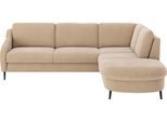 Ecksofa SIT & MORE "Soul L-Form", braun (macciato), B:257cm H:90cm T:239cm, 100% Polyester, Sofas, Ecksofa, wahlweise mit Schlaffunktion und Bettkasten oder Schubkasten