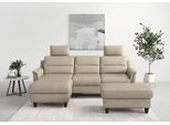 Ecksofa SIT & MORE "Farö L-Form", beige, B:234cm H:90cm T:168cm, Sofas, Ecksofa, inklusive Federkern, wahlweise mit Schlaffunktion und Bettkasten