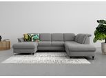 Wohnlandschaft SIT & MORE "Maggiore U-Form", grau, B:312cm T:224cm, 98% Polyester, 2% Polyamid, Sofas, Wohnlandschaft, wahlweise mit Kopfteilverstellung, Schlaffunktion und Stauraum