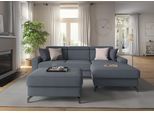 Ecksofa SIT & MORE "Scarlett L-Form", blau (blaugrau), B:258cm T:172cm, Sofas, Ecksofa, inklusive Kopfteilverstellung, optional Schlaffunktion & Bettkasten