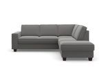 Ecksofa OTTO HOME "County L-Form", grau, B:236cm H:81cm T:213cm, Luxus-Microfaser (100% Polyester);Struktur fein (100% Polyester);Luxus-Microfaser weich (9ß% Polyester, 10% Polyamid), Sofas, Ecksofa, wahlweise Ottomane links oder rechts, mit Federkern-Polsterung