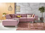 Ecksofa OTTO HOME "Sapporo L-Form", rosa (altrosa), B:272cm H:78cm T:222cm, Struktur fein (100% Polyester);Luxus-Microfaser weich (90% Polyester, 10% Polyacryl);Struktur imprägniert (100% Polyester), Sofas, Ecksofa, wahlweise Schlaffunktion oder Sitztiefenverstellung, Federkern