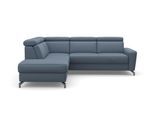 Ecksofa SIT & MORE "Scarlett L-Form", blau (hellblau), B:258cm T:226cm, Sofas, Ecksofa, inklusive Kopfteilverstellung, optional Schlaffunktion & Bettkasten