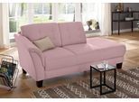 Recamiere OTTO HOME "Trondheim", rosa (altrosa), B:197cm H:89cm T:90cm, Luxus-Microfaser (90% Polyester, 10% Polyamid);Struktur fein (100% Polyester);Flachgewebe (100% Polyester), Sofas, Recamiere, freistehend, mit Federkern, Knopfheftung im Rücken, Füße Buche