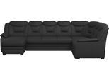 Wohnlandschaft COTTA "Marcus U-Form", schwarz, B:330cm H:99cm T:211cm, 64% Polyurethan, 25% Polyester, 11% Baumwolle, Sofas, Wohnlandschaft, wahlweise mit Schlaffunktion & Stauraum