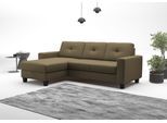 Ecksofa OTTO HOME "Varese", braun (olive), B:239cm H:91cm T:164cm, Sofas, Ecksofa, wahlweise mit Schlaffunktion und Bettkasten