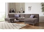 Wohnlandschaft SIT & MORE "Clio U-Form", grau (taupe), B:319cm H:89cm T:190cm, Sofas, Wohnlandschaft, wahlweise mit Schlaffunktion und Bettkasten, inklusive Federkern