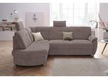 Ecksofa SIT & MORE "Sonoma, L-Form, B: 246 cm, Bettfunktion & Bettkasten optional", grau (taupe), B:246cm H:91cm T:176cm, Kunstleder SOFTLUX;Luxus-Microfaser ALTARA NUBUCK (100% Polyester);Luxus-Microfaser (90% Polyester, 10% Polyamid), Sofas, Ecksofa, Federkern, komfortable Sitzhöhe 45 cm, frei im Raum stellbar