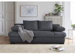 Schlafsofa COLLECTION AB "Chicago, B: 200 cm, Liegefl. 146x200 cm", grau (anthrazit), B:200cm T:95cm, 100%Polyester, Sofas, Schlafsofa, Schlaffunktion, Bettkasten & 2 Armlehnenkissen, Federkern