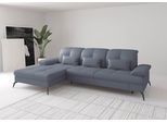 Ecksofa SIT & MORE "Amica, L-Form, inkl. Sitztiefenverstellung & Armteilverstellung", bunt (graublau), B:279cm H:90cm T:185cm, Sofas, Ecksofa, wahlweise mit Schlaffunktion, Bettkasten und Kopfteilverstellung