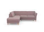 Ecksofa SIT & MORE "Visby L-Form", rosa (altrosa), B:248cm H:87cm T:213cm, Sofas, Ecksofa, Wahlweise mit Schlaffunktion und Stauraum, frei im Raum stellbar