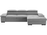 Ecksofa SIT & MORE "Alcudia L-Form", grau, B:286cm H:73cm T:174cm, 100% Polyester, Sofas, Ecksofa, wahlweise mit Schlaffunktion