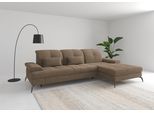Ecksofa SIT & MORE "Amica, L-Form, inkl. Sitztiefenverstellung & Armteilverstellung", braun (hellbraun), B:279cm H:90cm T:185cm, 100% Polyester, Sofas, Ecksofa, wahlweise mit Schlaffunktion, Bettkasten und Kopfteilverstellung