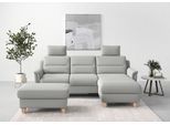 Ecksofa SIT & MORE "Farö L-Form", silber, B:234cm H:90cm T:168cm, Sofas, Ecksofa, inklusive Federkern, wahlweise mit Schlaffunktion und Bettkasten