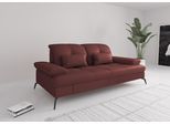 3-Sitzer SIT & MORE "Amica, inkl. Sitztiefenverstellung und Armteilverstellung", rot (merlot), B:212cm H:90cm T:122cm, Sofas, 3-Sitzer, wahlweise mit Kopfteilverstellung und Schlaffunktion