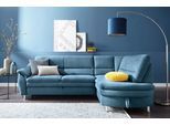 Ecksofa SIT & MORE "Cardoso L-Form", blau (azur), B:250cm H:90cm T:175cm, Luxus-Microfaser (90% Polyester, 10% Polyamid);Flachgewebe (100% Polyester);Struktur (100% Polyester), Sofas, Ecksofa, mit Federkern, wahlweise mit Schlaffunktion und Schubkasten