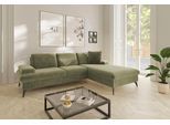 Ecksofa SIT & MORE "Morris Jubi L-Form, B: 247 cm", grün (hellgrün), B:247cm H:83cm T:171cm, 100% Polyester, Sofas, Ecksofa, mit Armteilfunktion & 1 Zierkissen, optional Schlaffunktion