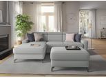 Ecksofa SIT & MORE "Scarlett L-Form", grau (hellgrau), B:258cm T:172cm, Sofas, Ecksofa, inklusive Kopfteilverstellung, optional Schlaffunktion & Bettkasten