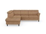 Ecksofa SIT & MORE "Marano L-Form", braun (macciato), B:252cm T:216cm, 100% Polyester, Sofas, Ecksofa, inklusive Kopfteilverstellung, optional Schlaffunktion & Bettkasten