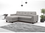 Ecksofa OTTO HOME "Varese", grau (light grau), B:239cm H:91cm T:164cm, Sofas, Ecksofa, wahlweise mit Schlaffunktion und Bettkasten