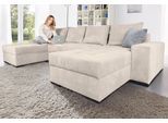 Wohnlandschaft COLLECTION AB "Josy XL U-Form, B: 313 cm in Cord, Cord-Mix", beige, B:313cm H:84cm T:161cm, 100% Polyester, Sofas, Wohnlandschaft, Schlaffunktion, Bettkasten & 2 Zierkissen, Federkern