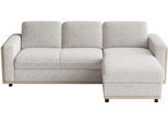 Ecksofa SIT & MORE "Cordoba", ivory, B:236cm H:85cm T:161cm, 100% Polyester, Sofas, Ecksofa, wahlweise mit Schlaffunktion und Bettkasten oder Stauraum