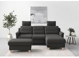 Ecksofa SIT & MORE "Farö L-Form", grau (fango), B:234cm H:90cm T:168cm, Sofas, Ecksofa, inklusive Federkern, wahlweise mit Schlaffunktion und Bettkasten