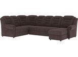 Wohnlandschaft HOME AFFAIRE "Boston U-Form", schwarz (charcoal), B:333cm H:102cm T:216cm, 100% Polyester, Sofas, Wohnlandschaft, mit hoher Rückenlehne, wahlweise mit Schlaffunktion & Stauraum