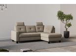 Ecksofa OTTO HOME "Varese", grau (taupe), B:226cm H:91cm T:170cm, 95%Polyester 5%Polyamid, Sofas, Ecksofa, wahlweise mit Schlaffunktion und Bettkasten