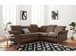 Ecksofa SIT & MORE "Darwin L-Form", braun (cognac), B:249cm T:229cm, Sofas, Ecksofa, inklusive Federkern, wahlweise mit Kopfteilverstellung, Schlaffunktion