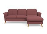 Ecksofa SIT & MORE "Romero L-Form", lila (chianti), B:245cm H:91cm T:178cm, 90% Polyester 10%Polyamid, Sofas, Ecksofa, wahlweise mit oder ohne Relax-Funktion, Schlaffunktion, Bettkasten