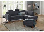 Ecksofa OTTO HOME "Alta L-Form", grau (anthrazit), B:250cm H:89cm T:201cm, Struktur ( 100% Polyester);Struktur fein ( 100% Polyester);Luxus-Microfaser ALTARA NUBUCK (100% Polyester), Sofas, Ecksofa, mit Federkern und Kontrastnaht, Füße Buche eichefarben